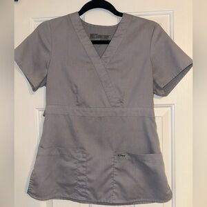 Grey's Anatomy Light Gray Professional Scrub Top
